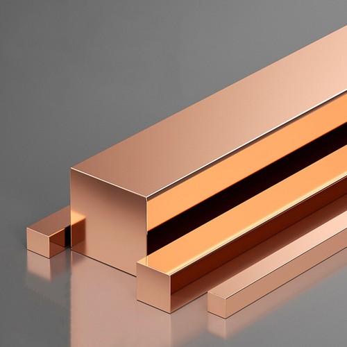 Pure copper flat bar strip - flat, 5mm