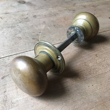 Brass Cottage Door Knobs Handles Antique Victorian Pull Original Old Reclaimed