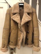 Tommy Hilfiger Shearling Sheepskin Leather Flying Aviator Jacket Rrp £2500 40”