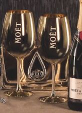  MOET CHANDON GOLDEN GLASS GOBLETS CHAMPAGNE GLASS FLUTES X 1 USED