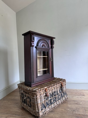Antique glazed wall cabinet