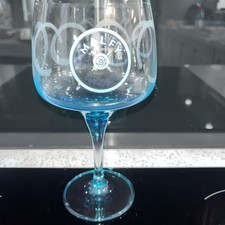 1 Rare Malfy Gin Large Copa Goblet Glass Brand 560ml Blue excellent condition  