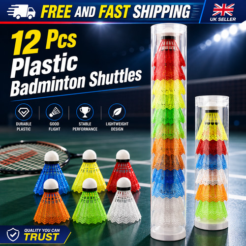12x colorful badminton plastic - colorful,