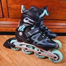 K2 Alexis 84 Pro Inline Skates UK 5 Black Cyan 84mm Wheels 