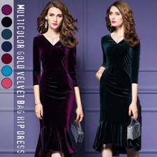 Lady Velvet Midi Dress Long