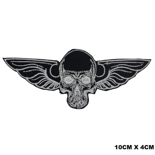 Skull wings biker logo - wings,