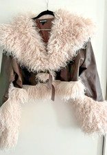 Y2K Cropped Faux Fur & Leather