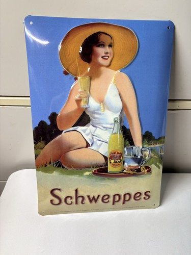 Vintage style metal schweppes - vintage,