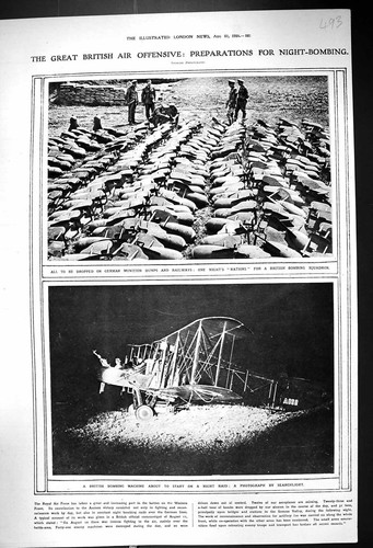 Antique old print 1918 - old, british