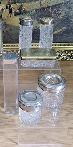 Antique vintage glass vanity - glass,
