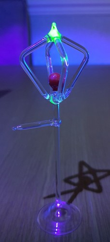 Uranium glass lampost only - glass,