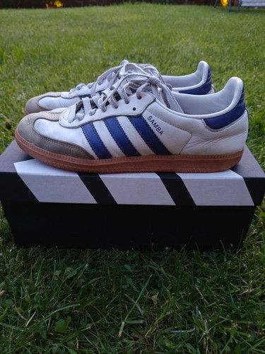 Adidas samba white blue - adidas,