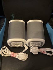 Sonos Play 1 Compact Wireless Smart Speaker Pair Black with Power Cables Working