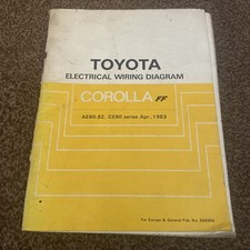 Toyota Corolla AE80 AE82 CE80 Electrical Wiring Diagram Manual APR 1983