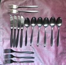 Viners International Mosaic Stainless Steel Japan Vintage Cutlery 15 Pieces