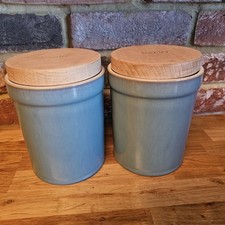 2 x Denby Azure Storage Jar with Lid 