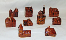 12 Ceramic Brown Drip Glazed