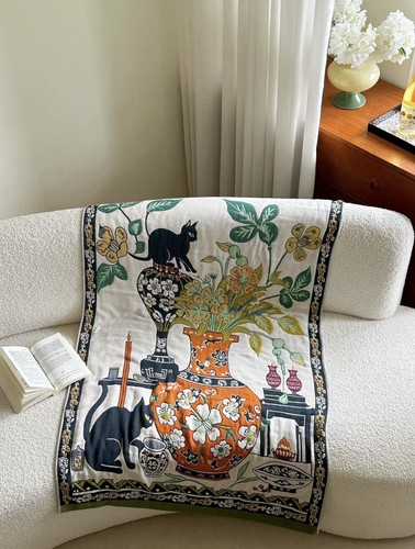 Vintage style cotton throw - style,