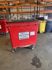 3x  Metal Body Industrial Continental™ 1100L  Bin With Lockable Lid