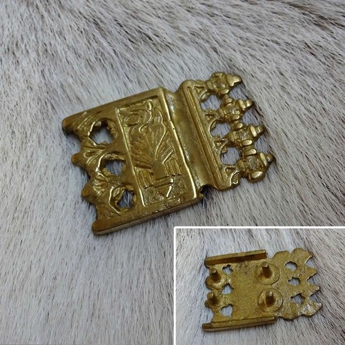 Brass decorative belt end - brass, /