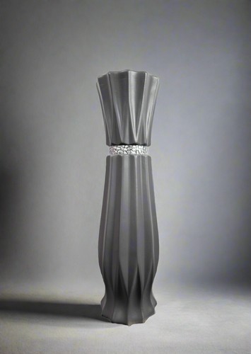 Large grey and silver - silver, ceramic