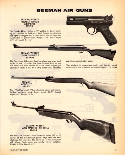 1978 print beeman webley - print,