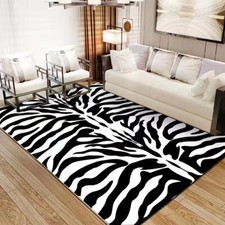 Zebra Pattern Carpet Bedroom Living Room Decoration Door Anti-slip Rug Bathroom