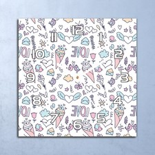 Glass Clock 30x30 Wall Home