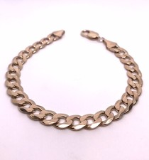 9ct GOLD CURB BRACELET 375