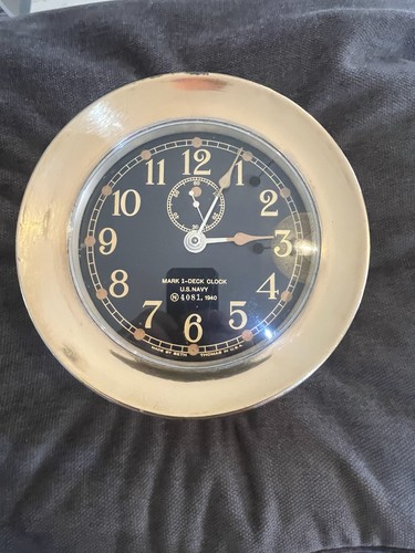 Navy mark deck clock - navy, 1
