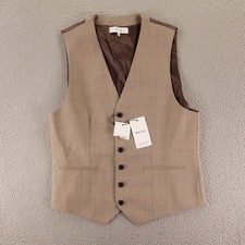 Reiss Vest 38R S Beige Hopsack
