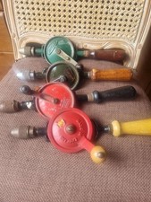 4x Vintage Hand Drill , 2x Stanley , Rolson And Fabrex , Working Condition. 