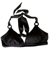 Triumph Women's Bikini Top Size 34B Halter Neck Black