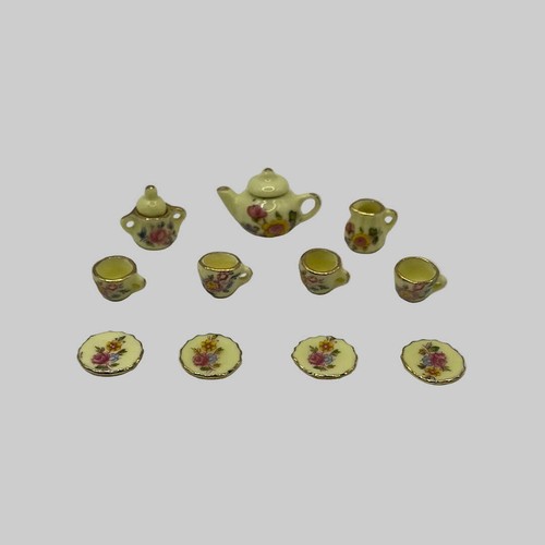Dolls house yellow tea - house,