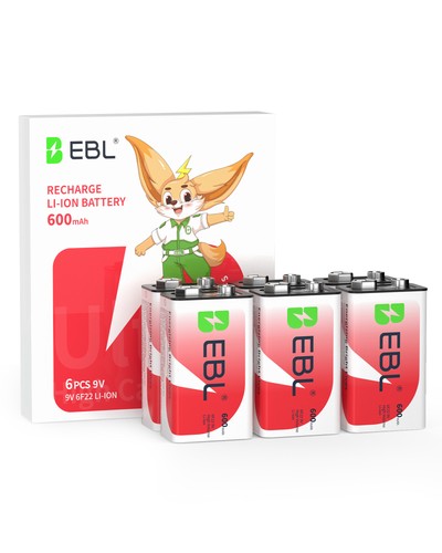 Ebl 600mah lithium nimh - 9v,