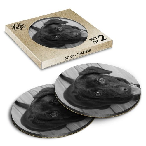Boxed round coasters bw - coasters,