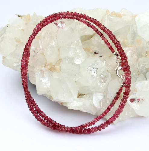 Natural red spinel necklace - natural,