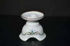 Vintage Augarten Wien Dwarf Porcelain Candle Holder - Green Garland design