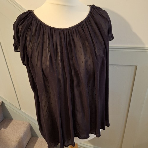 Noa top black dotty - top.,