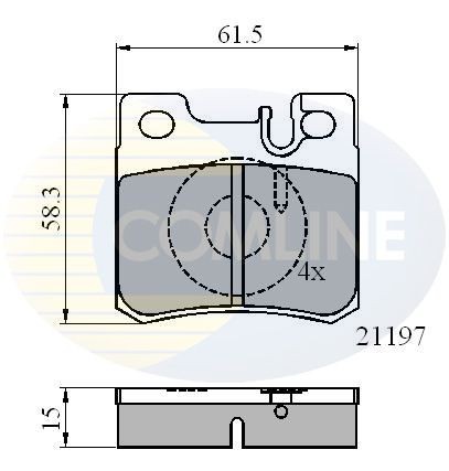 Comline rear brake - comline, pad
