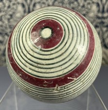 19th Century Victorian Scottish Pottery Carpet Bowl Concentric Circle Design