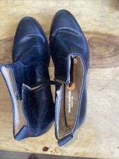 PAOLO SARTORI Vero Guoio Men Boot Shoes   Size 44  Black. Authentic made In Ital