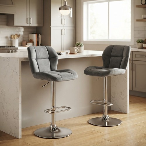 Modern dark grey velvet bar - modern,