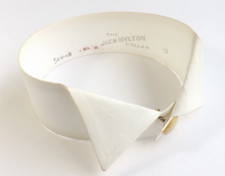 Vintage JACK HYLTON Wing Tip Dress Shirt Collar White Starched 15 Inch Neck