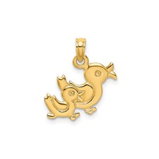 14k Yellow Gold Duck and