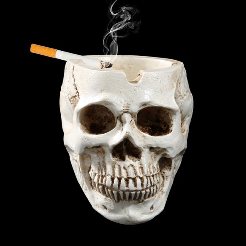 Resin skull ashtray - resin, gothic