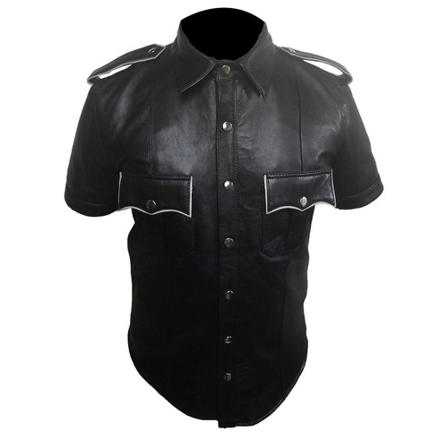 Men black sheep leather - black,