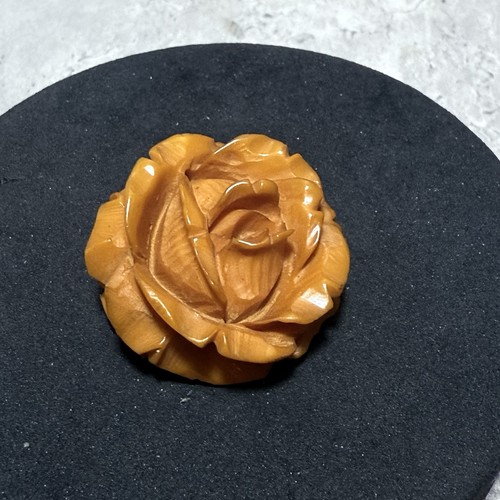 Vintage carved bakelite rose - vintage,