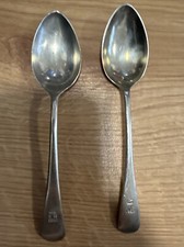2 Very Old Teaspoons Silver