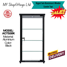 BIG SALE Black Retail Display Aluminium Cabinets for Shops & Exhibitions withLED